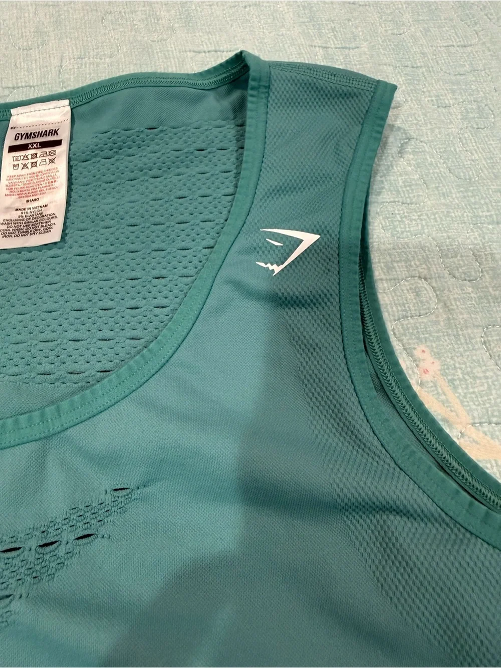 Gymshark Seamless Sports Bra Crop Top — Teal XXL